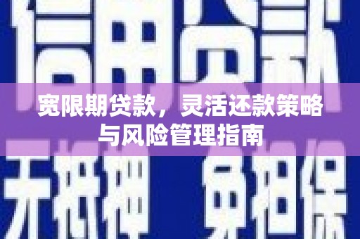 靖西宽限期贷款，灵活还款策略与风险管理指南