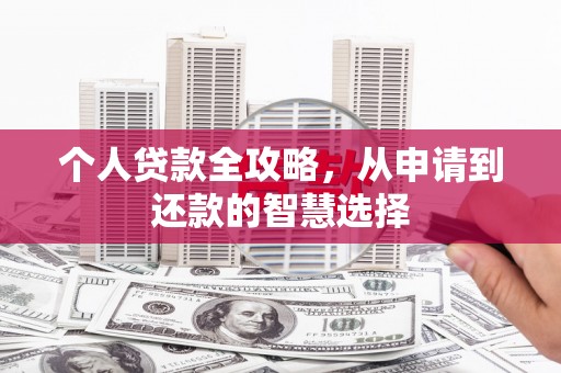 靖西个人贷款全攻略，从申请到还款的智慧选择