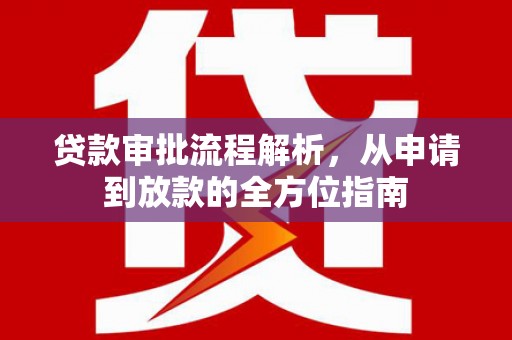 靖西贷款审批流程解析，从申请到放款的全方位指南