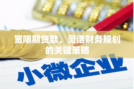 靖西宽限期贷款，灵活财务规划的关键策略
