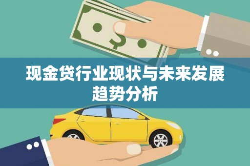 靖西现金贷行业现状与未来发展趋势分析
