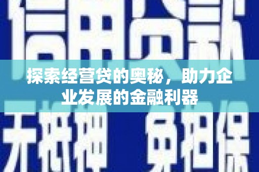靖西探索经营贷的奥秘，助力企业发展的金融利器
