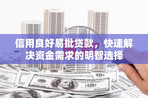 靖西信用良好易批贷款，快速解决资金需求的明智选择