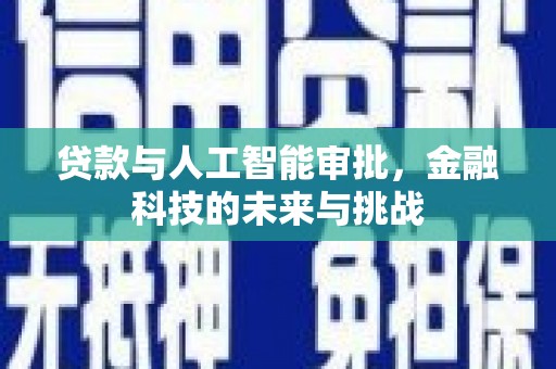 靖西贷款与人工智能审批，金融科技的未来与挑战