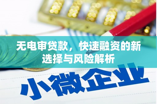靖西无电审贷款，快速融资的新选择与风险解析