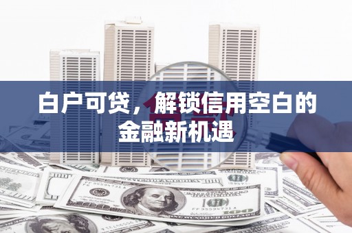 靖西白户可贷，解锁信用空白的金融新机遇