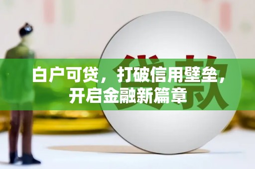 靖西白户可贷，打破信用壁垒，开启金融新篇章