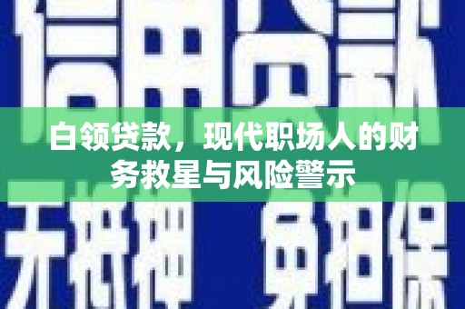 靖西白领贷款，现代职场人的财务救星与风险警示