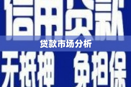 靖西贷款市场分析