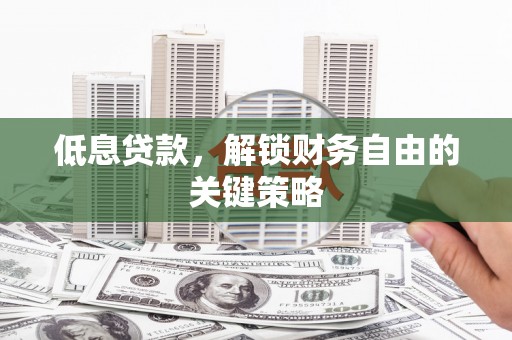 靖西低息贷款，解锁财务自由的关键策略