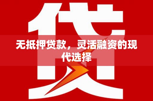 靖西无抵押贷款，灵活融资的现代选择