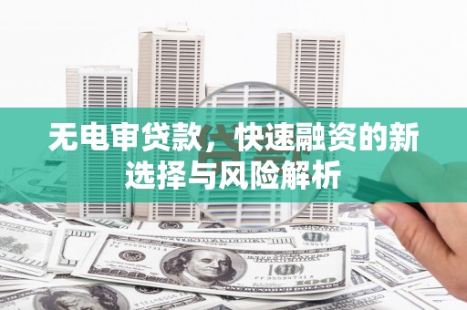 靖西无电审贷款，快速融资的新选择与风险解析