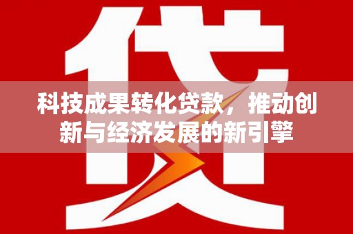 靖西科技成果转化贷款，推动创新与经济发展的新引擎