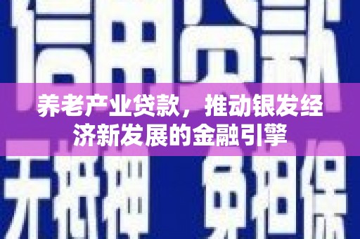靖西养老产业贷款，推动银发经济新发展的金融引擎