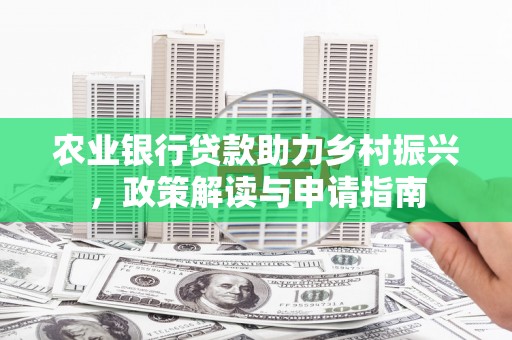 靖西农业银行贷款助力乡村振兴，政策解读与申请指南