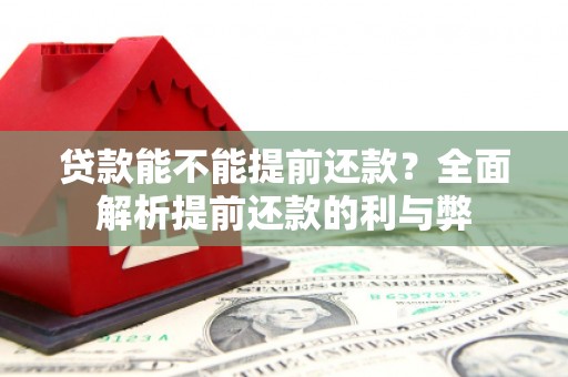 靖西贷款能不能提前还款？全面解析提前还款的利与弊