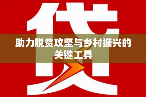 靖西助力脱贫攻坚与乡村振兴的关键工具