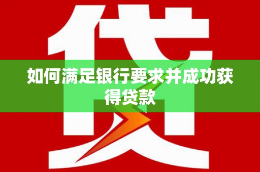 靖西如何满足银行要求并成功获得贷款