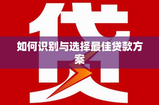 靖西如何识别与选择最佳贷款方案