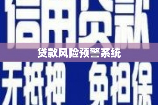 靖西贷款风险预警系统